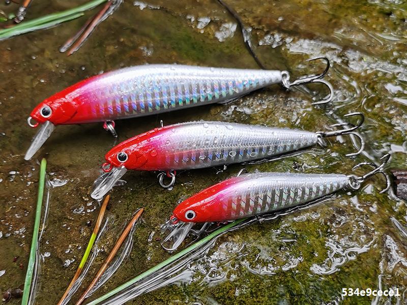 Sinking Minnow Fishing Lures Hard Plastic Baits Fresh Water Bass Swimbait Tackle Gear