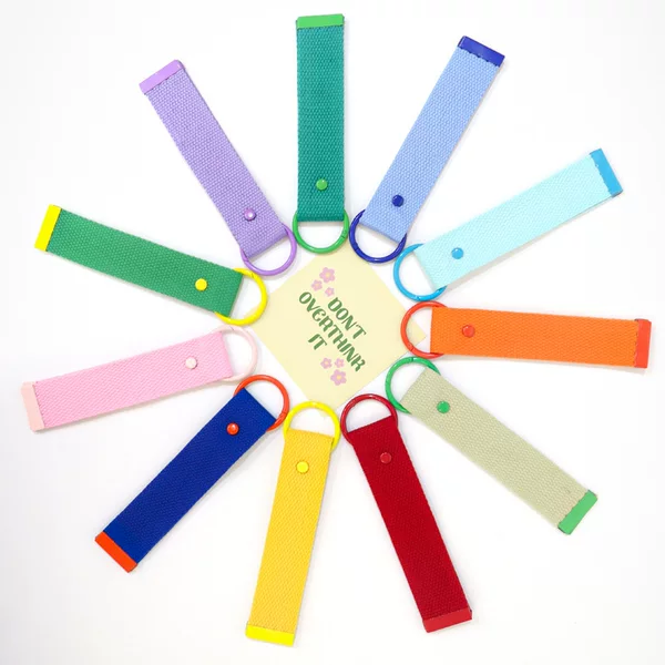 Huayang Woven Phone Lanyard Ins Style Colorful Canvas Cotton Strap DIY Creative Car Key Pendant Handmade Weaving