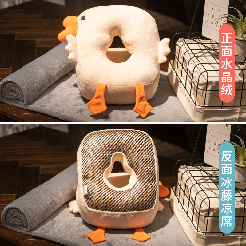 화이트 구스 [낮잠베개 + 그레이 담요 1× 1.7m ]