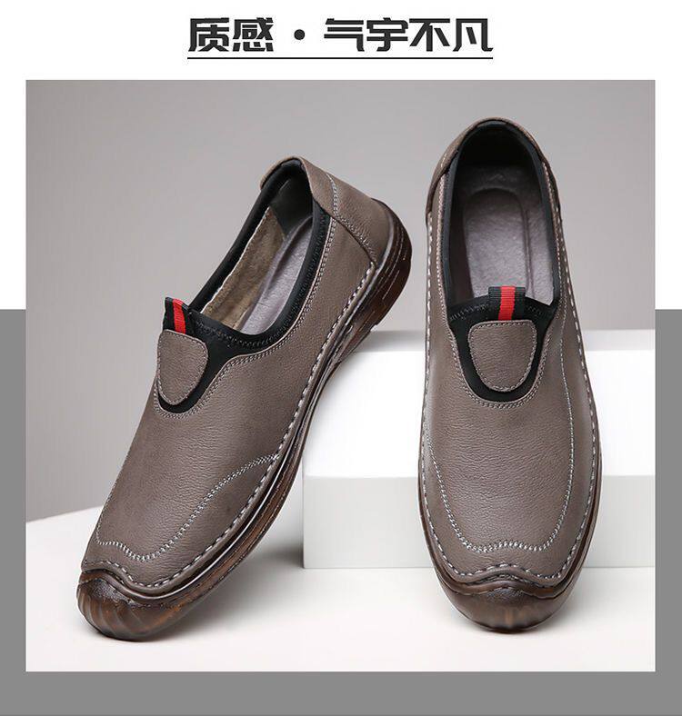 Giày lười nam da đế mềm kiểu Anh dễ phối đồ, gót thấp 1–3 cm — GX6651 Màu nâu, GX6651 màu xám, GX6651 màu đen chi tiết 9