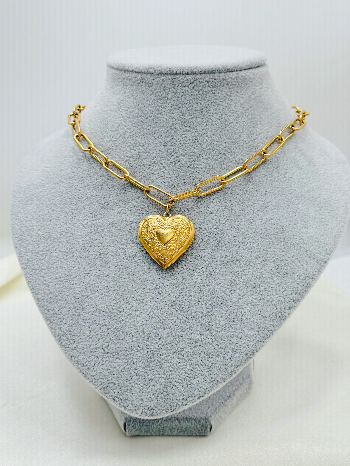 Heart Shape Pattern Wholesale Jewelry Elegant Simple Style Streetwear Heart Shape 304 Stainless Steel Plating Stainless Steel Necklaces