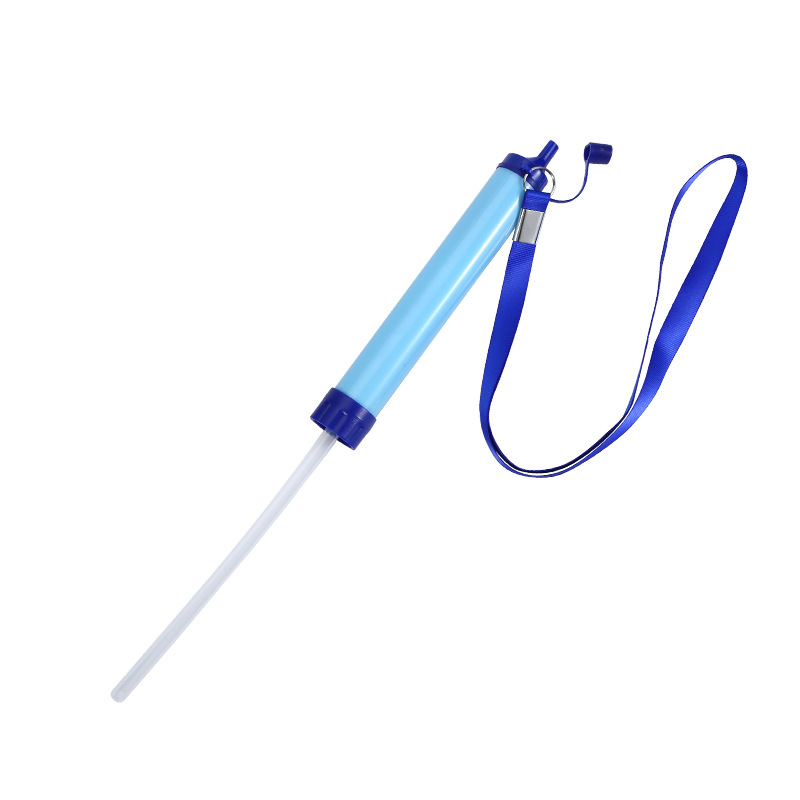 Fábrica al aire libre purificación de agua boca succión paja Filtro de purificación de agua portátil paja supervivencia al aire libre ultrafiltración purificador de agua