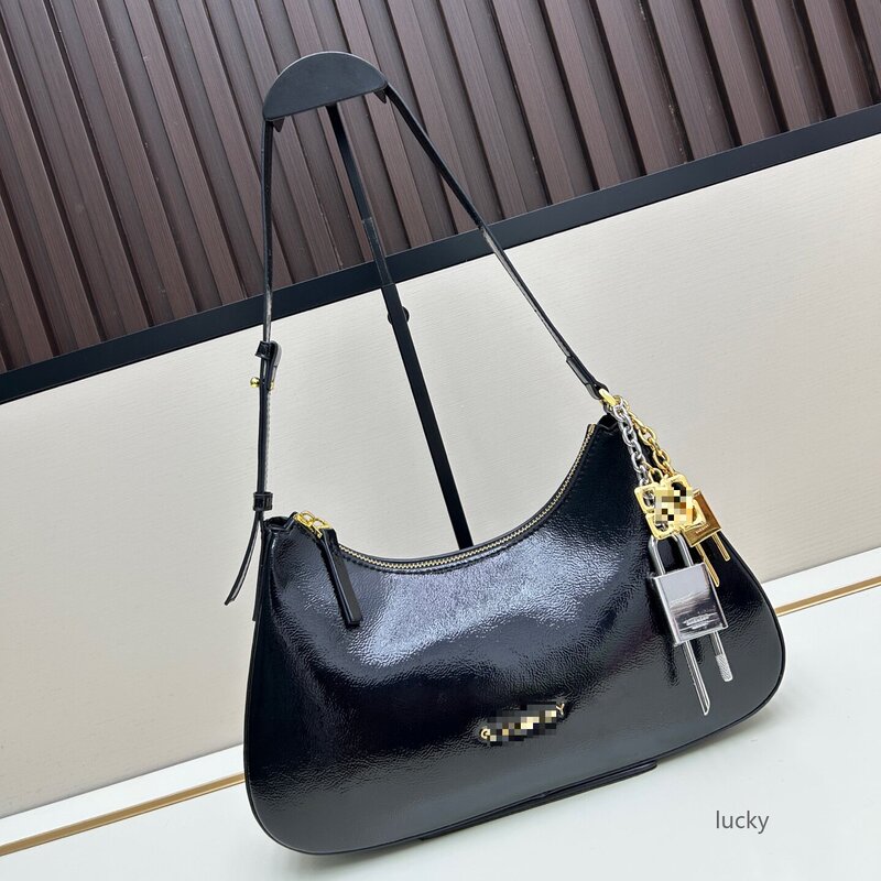 G Brand Simple Underarm Bag Textured Bag 2025 New Fashion Women's Trendy Shoulder Bag Baguette Dumpling Bag