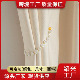 1Pc Rose Magnetic Curtain Buckle Accessible Luxury Curtain Strap Rose Shape Curtain Tie Rope Magnetic Suction Without Punching