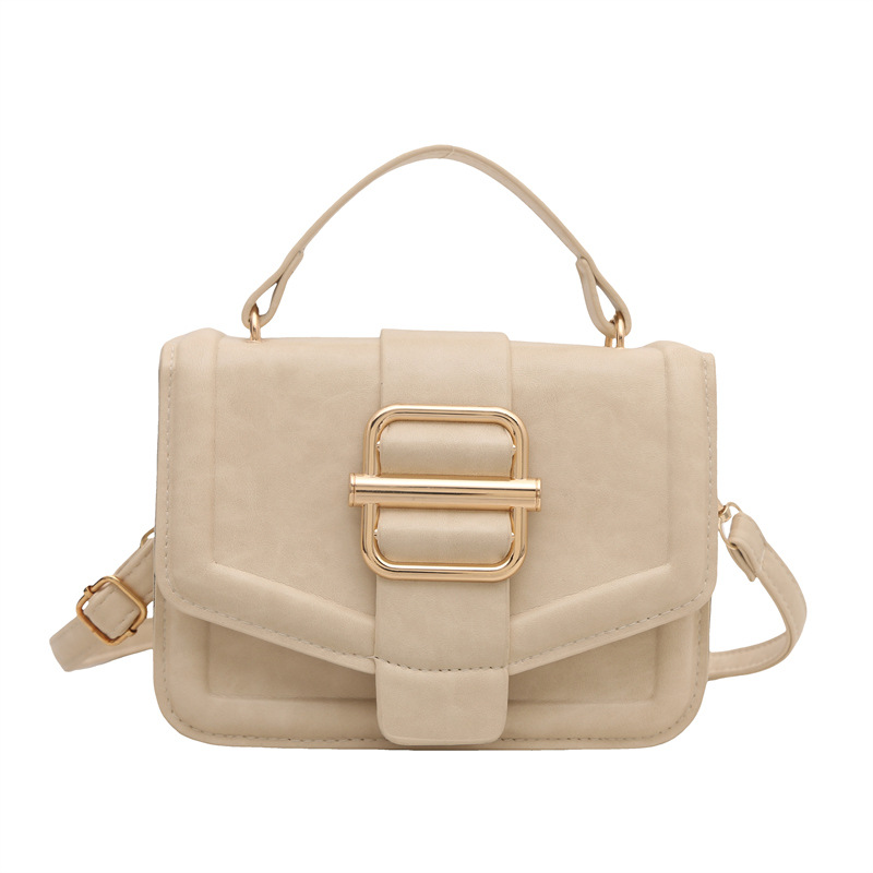 Niche Zhong bolso de textura coreano simple estilo de moda nuevo 2025 cinturón hebilla bolso de hombro de textura bolso pequeño