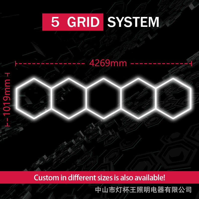 lámpara de copa rey panal de abeja lámpara de garaje lavado de autos autoservicio a prueba de agua a prueba de humedad a prueba de insectos tres lámparas sin sombra led