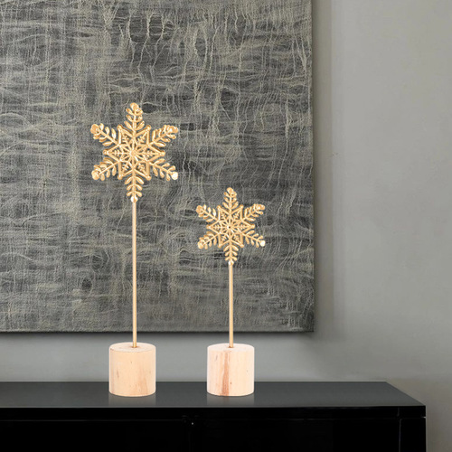 Nordic style creative metal snowflake decoration home decor TV stand bedroom desk craft small ornament