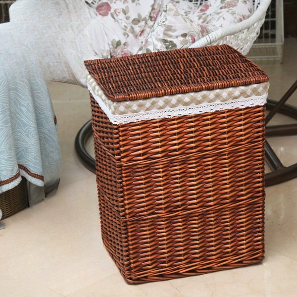 Bringing brown basket diamond line lining-whole willow cover