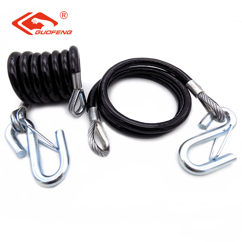 Suministro de RV cuerda de seguridad caucho resorte cuerda de remolque de estilo europeo RV auxiliar cable de tracción