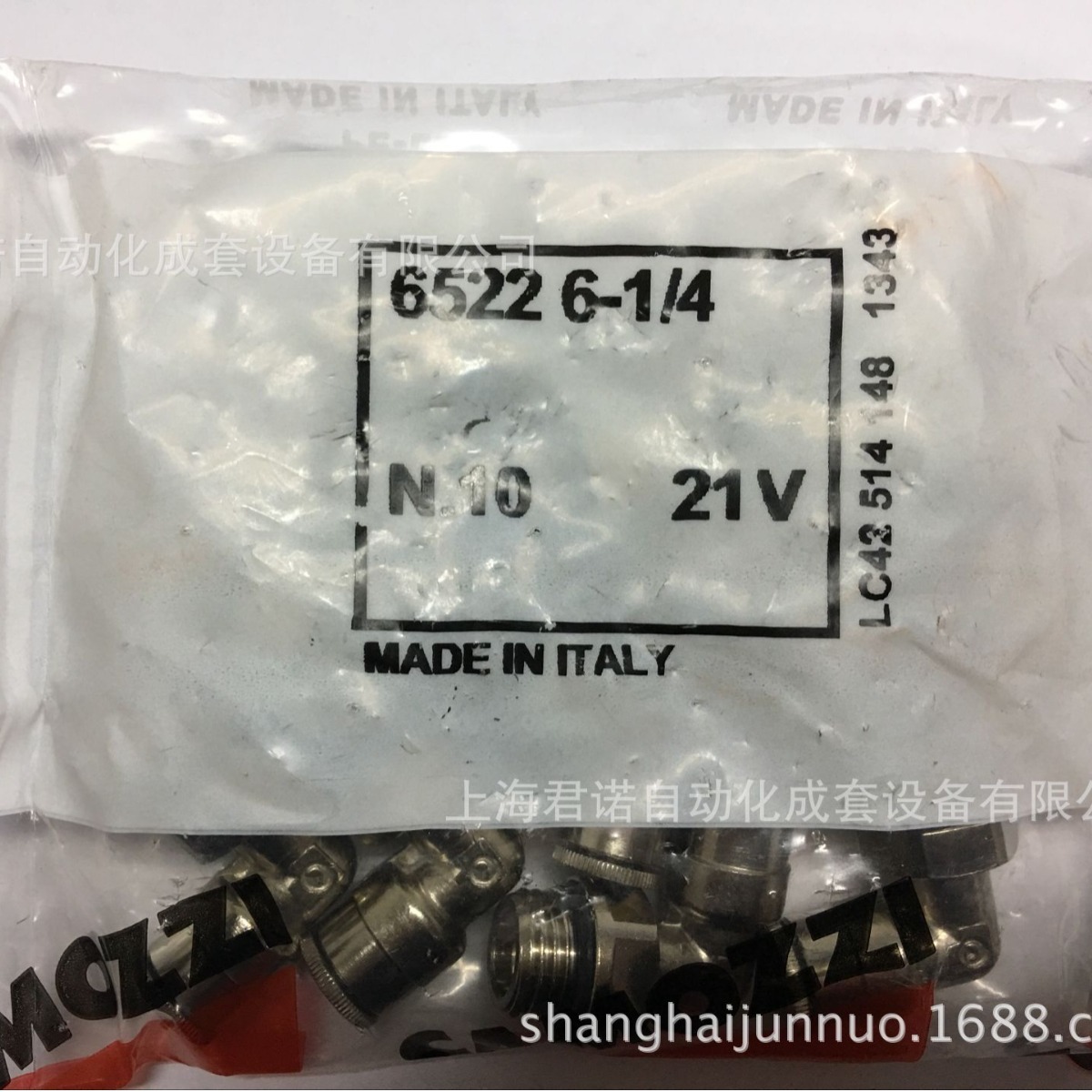 快插管接头 6522-6-1/4 CAMOZZI 康茂胜 6000系列快插管接头