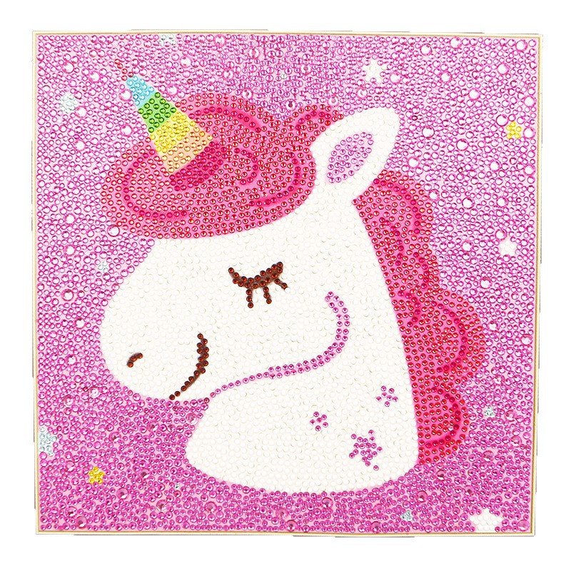 Personalizado comercio exterior transfronterizo niños 5D diamante pintura de tamaño completo diamante hecha a mano DIY serie de dibujos decorativos de animales para dibujar