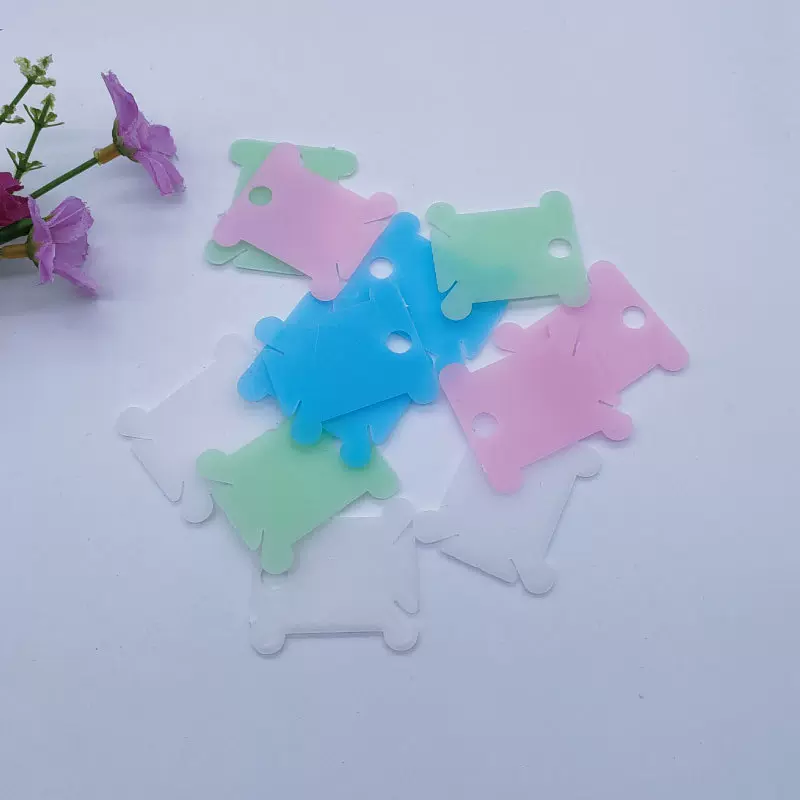 十字绣绕线板线板塑料绕线板 绣线整理工具5色绕线卡挂线全套批发