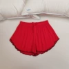 1105#red single shorts
