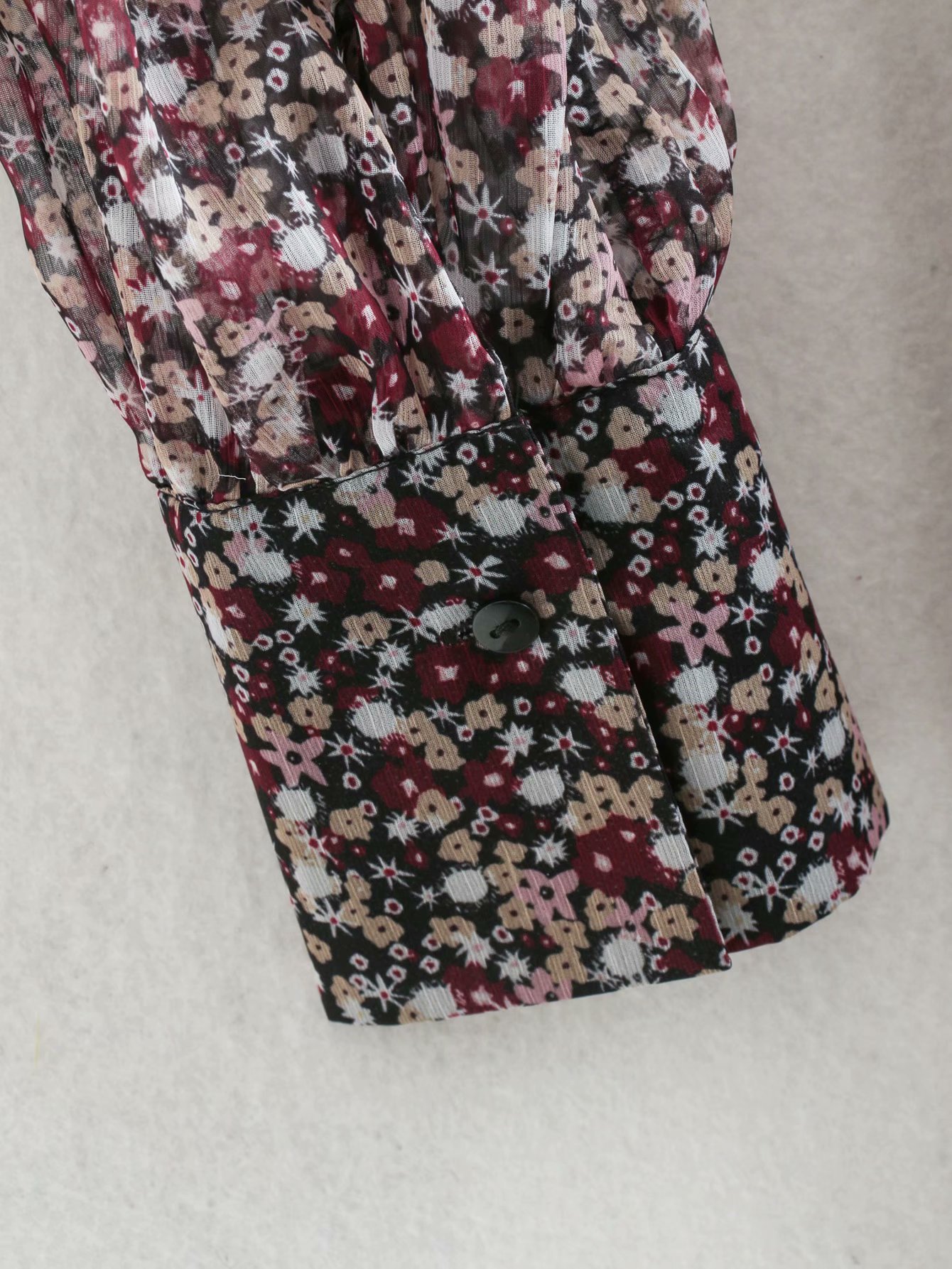 chiffon V-neck floral dress  NSAM26372