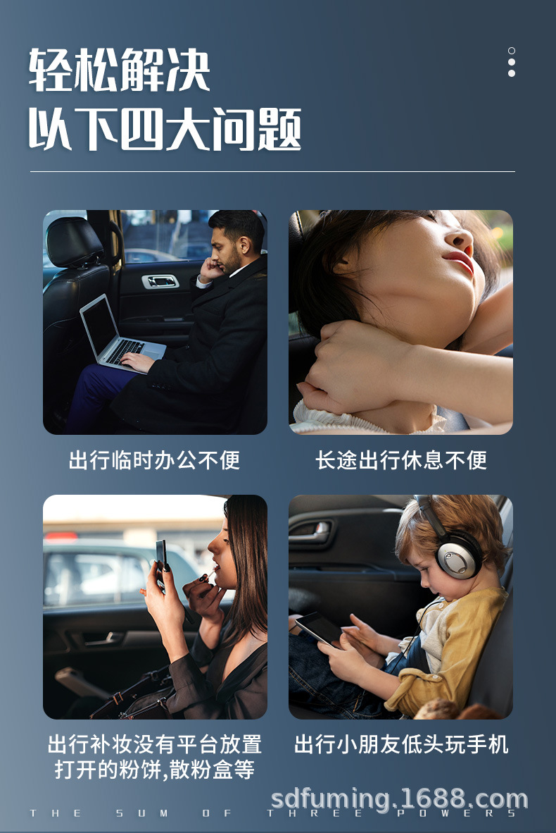 Suitable for Audi A6La7Q5A4L Multifunctional Table Board, Car-Mounted Rear Folding Multifunctional Car Dining Table Modification Parts