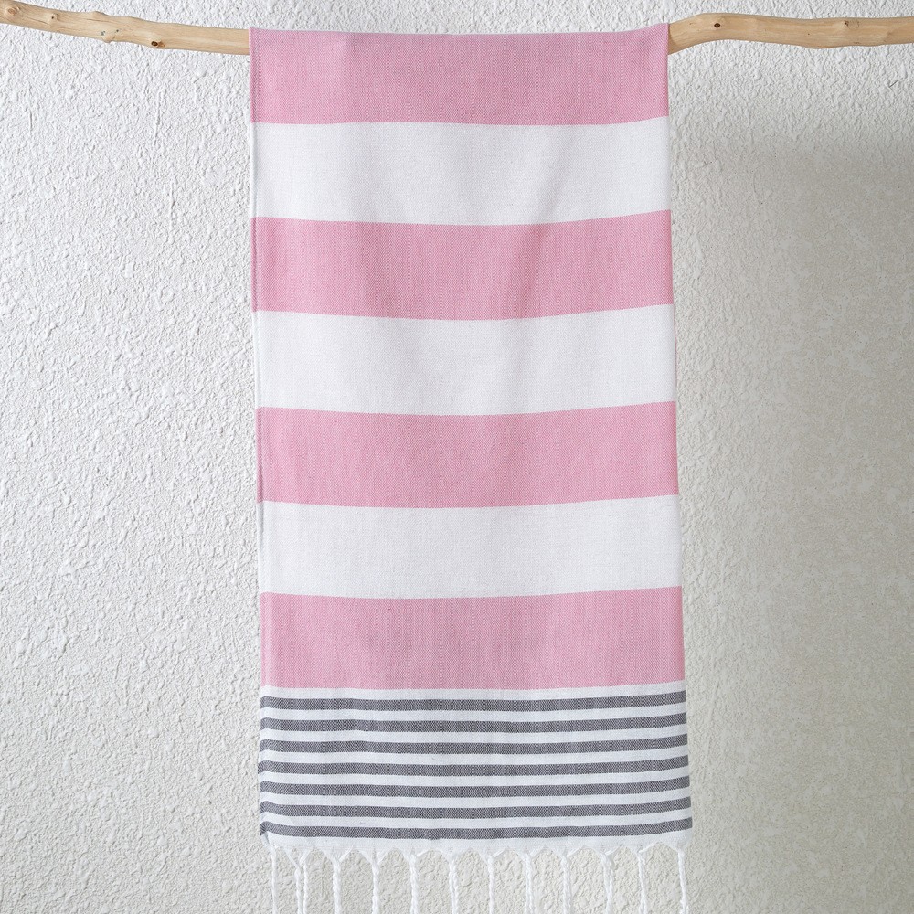 Toalla turca de algodón teñido en hilo, manta de playa de secado rápido con rayas
