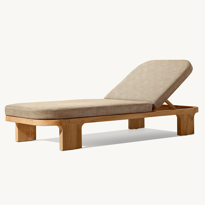 Sofá de madera maciza al aire libre patio villa balcón al aire libre ocio tronco de muebles combinación de teca nórdica sillón mesa de té