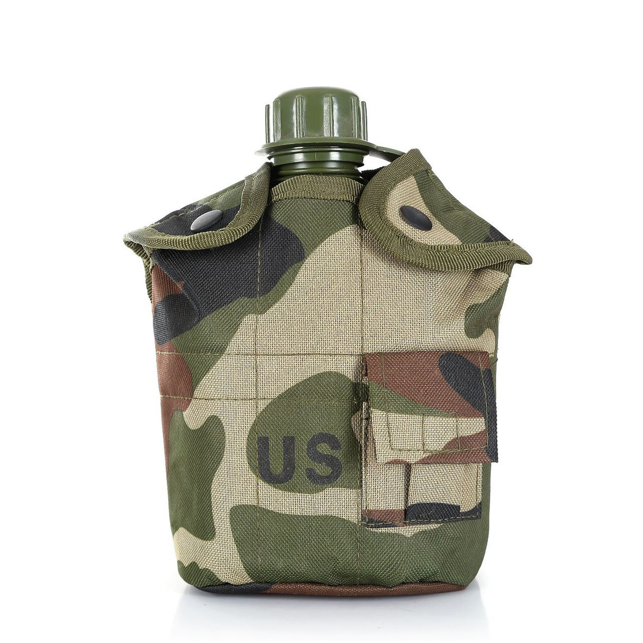 Conjunto táctico de hervidor de agua 1l de gran capacidad, interior de grado alimenticio, excursión de campamento de montañismo al aire libre US bolsa de agua al aire libre de plástico