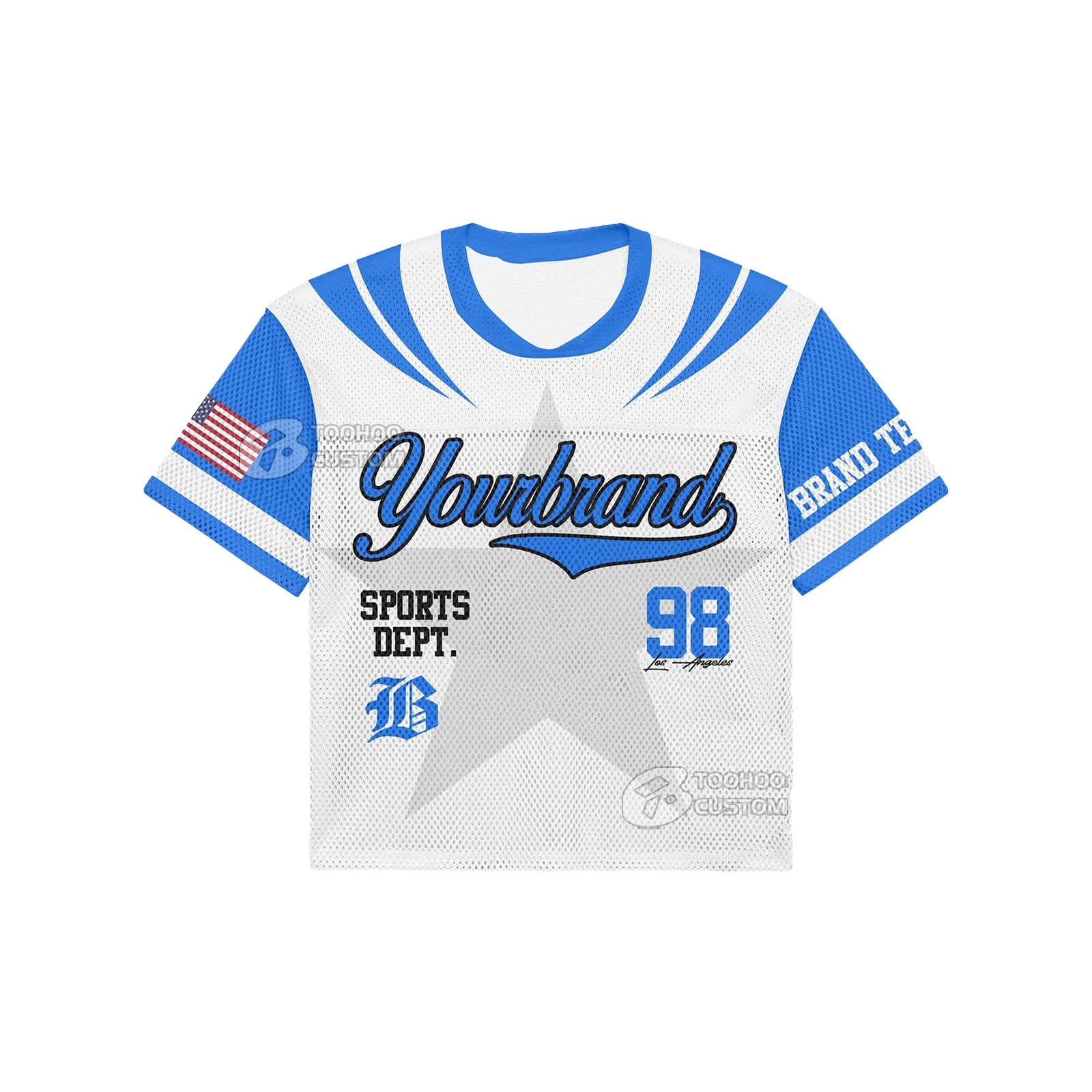Personalizada impresión digital transfronteriza europea hombre americano juego de equipo juvenil camiseta de mangas cortas de hombre