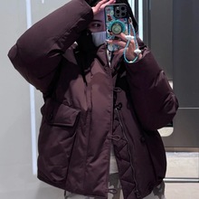 露cold weather男女款复合压胶加厚鹅绒服抽绳厚实防风抗冻鹅绒服