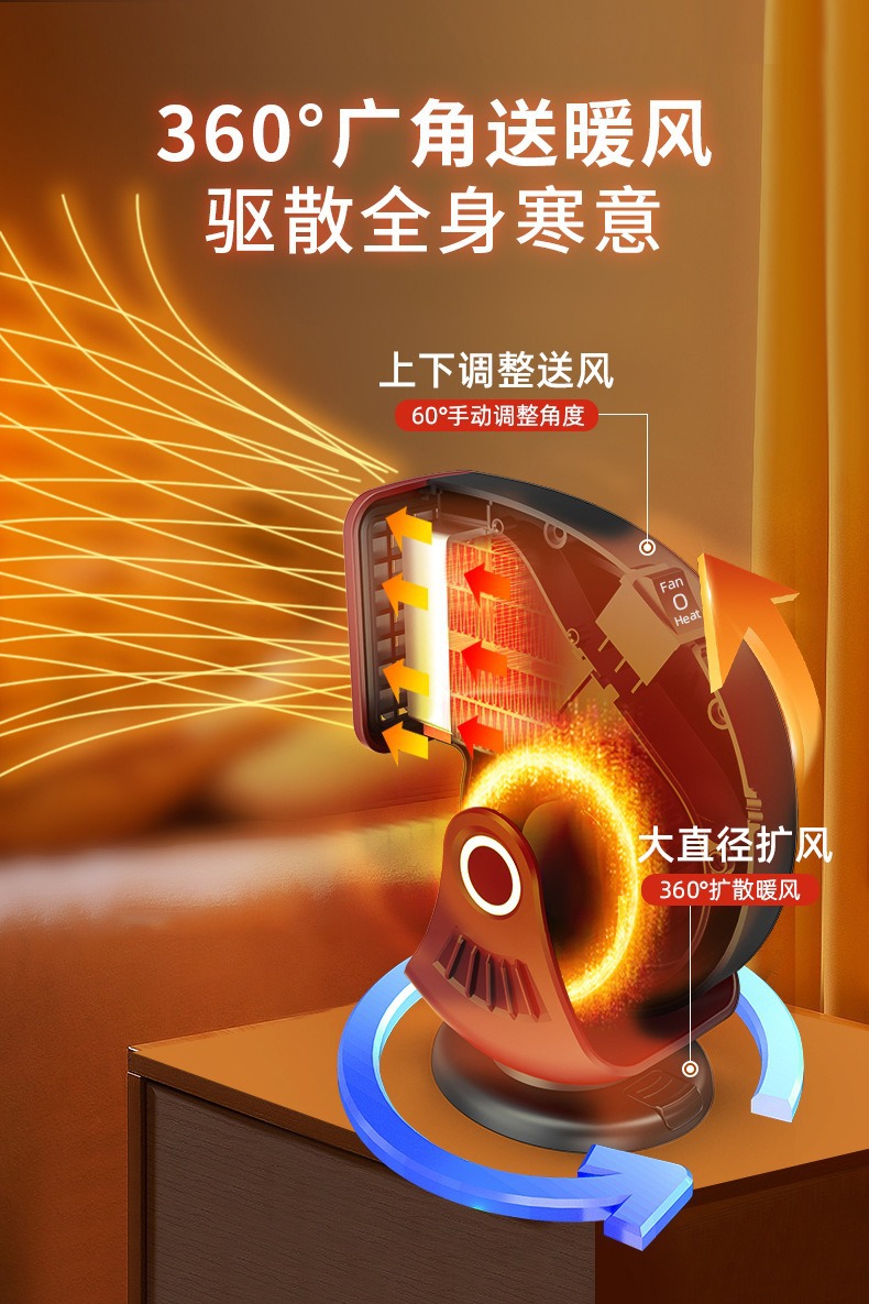 Car Heater Mini Car Heater 12V Defogging and Defrosting Heater 24V Heating and Cooling Dual-Purpose Electric Heating Fan
