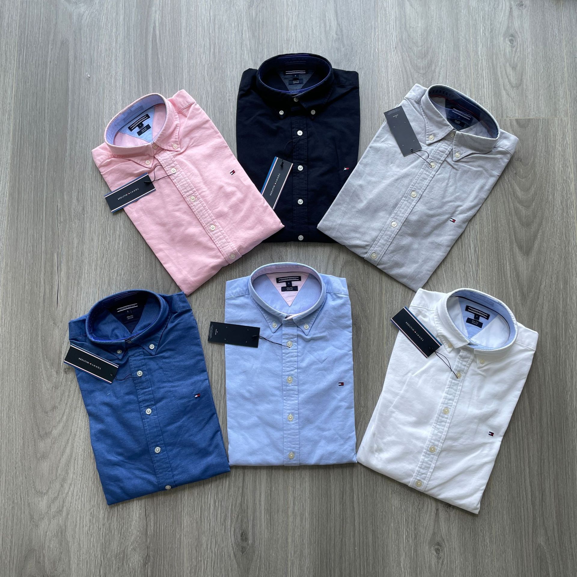 トミー/トミー6色全綿オックスフォード紡織生地男性百合長袖ビジネスカジュアル純綿水洗いシャツ