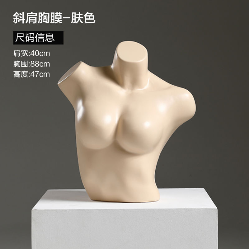 경사진 어깨 가슴 모델 (피부색)