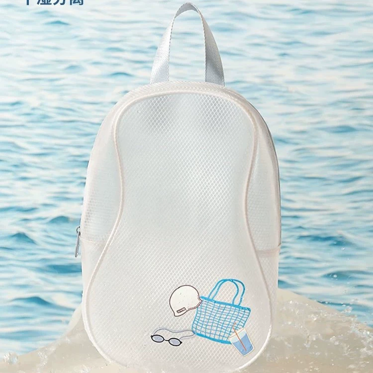 新款干湿分离游泳包pvc洗漱包手提防水收纳包运动包 女便携沙滩包