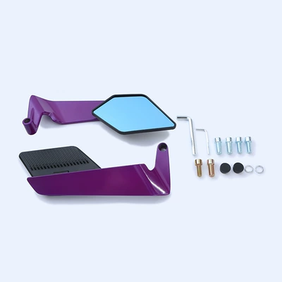 Motorcycle rearview mirror — Car Aluminum Alloy Reflector - purple-black-mirror-shell-blue-mirror