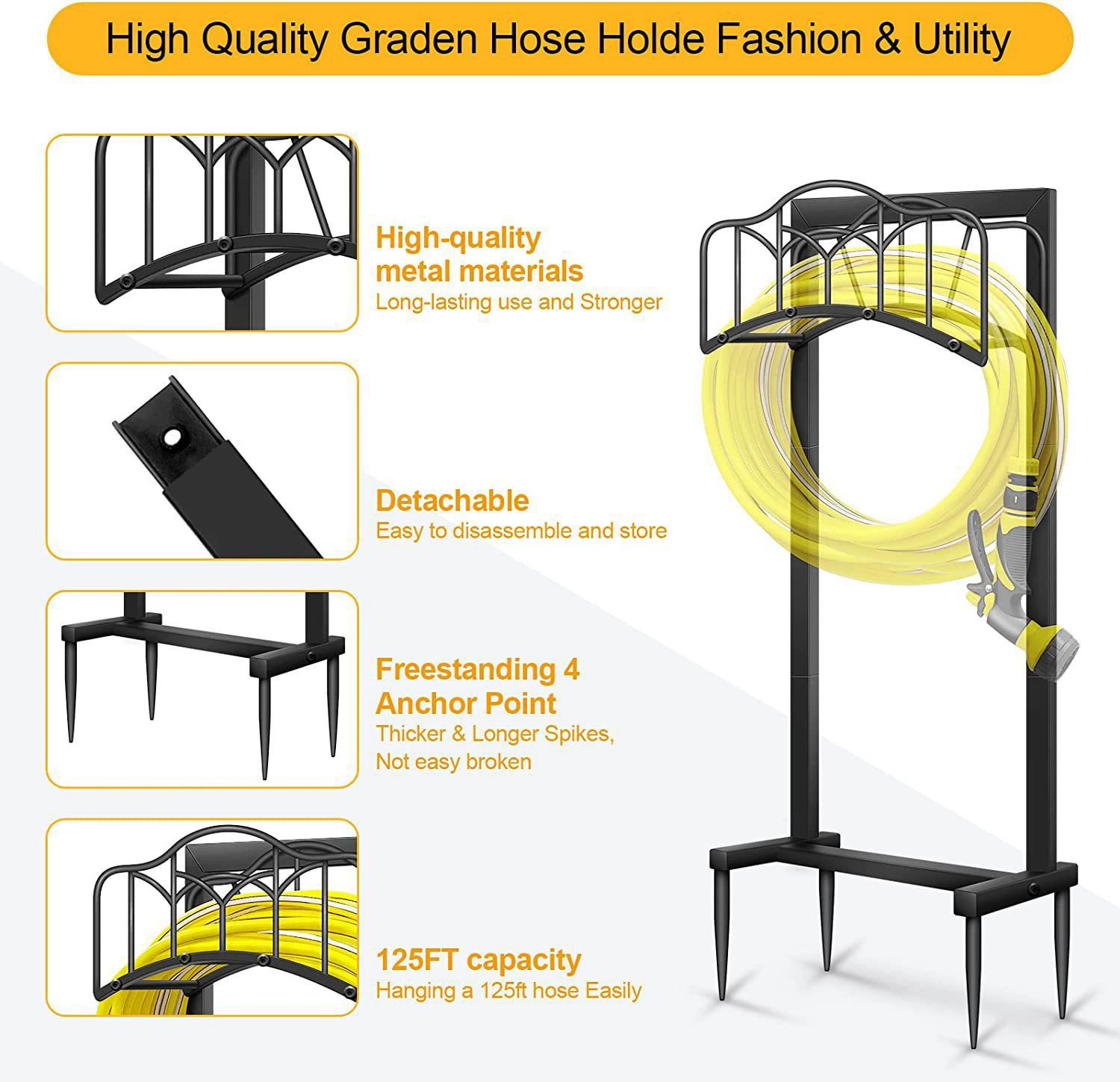 Садовый шланг кронштейн модернизированный водопроводный кронштейн отдельно стоящий тяжелый шланг подвесной прочный шланг кронштейн