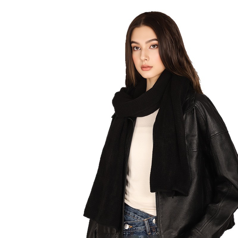 Nuevo estilo coreano de moda personalidad de punto bufandas de invierno femeninas simple suave cálida bufandas de viento perezoso al por mayor