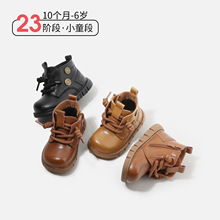 25秋冬款韩版儿童棉靴超轻男童时尚短靴女童时装靴女宝宝学步鞋子