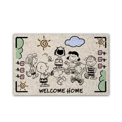 for Entrance and Doorway, Avtomobil döşəmə paspasları - playful-peanut-family-4060cm-square-wire-circle