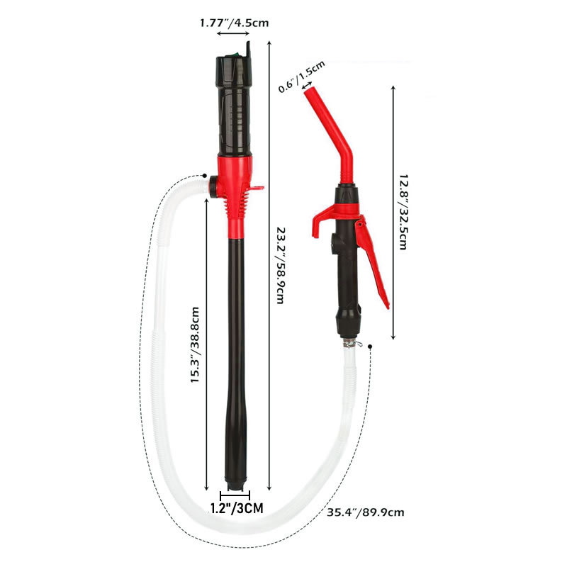 Electric oil pump, portable emergency oil extractor for vehicles, detachable battery-powered water pump, used for transferring gasoline and diesel, with suction hose