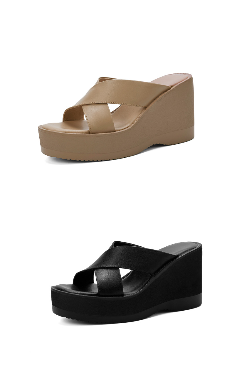Sandal cao gót nữ hở mũi quai chéo đế xuồng gót 9.5 cm — màu đen, màu mơ chi tiết 13