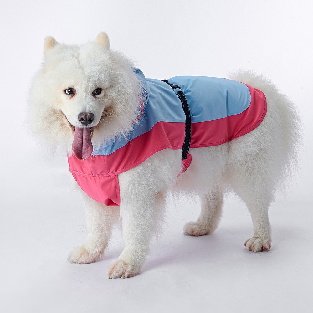 Large Dog Raincoat Waterproof Outdoor Jacket One Piece Four Legged Pet Clothes For Golden Retriever Samoyed Labrador_voghion.com