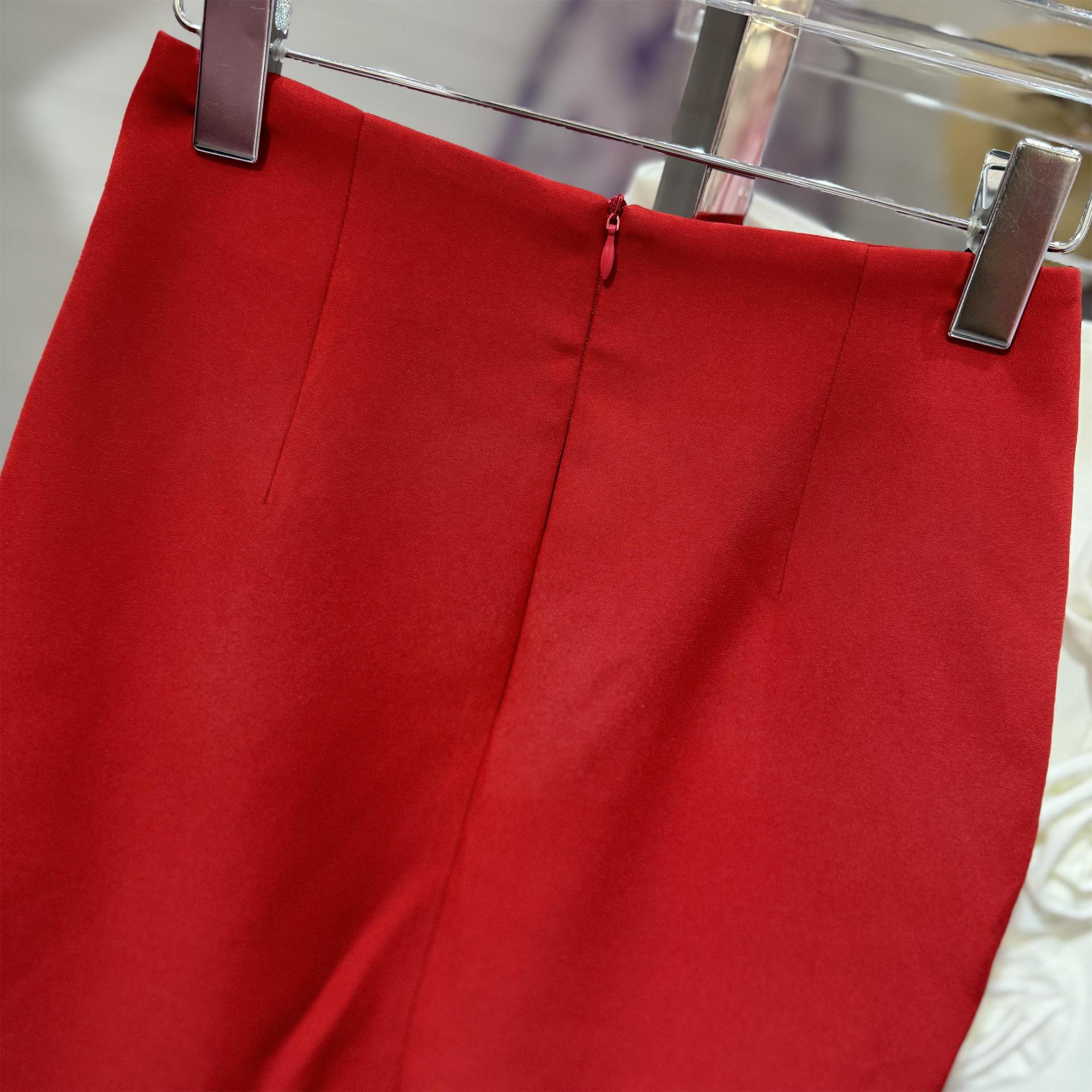 280g Weight Midi Dress Dress Length Type Hip Skirt Dresses Type Polyester Fabric Type High Waist Waist Line Inelastic Elasticity Family Gathering, Date Occasion Slim Fit Type Christmas, wedding season Festival Rose, Solid Color Pattern Summer, Spring Season Women's Gender Elegant Style, Retro Style Summer Spring Elegant Style Retro Rose Solid Color Polyester Midi Dress Skirts 5