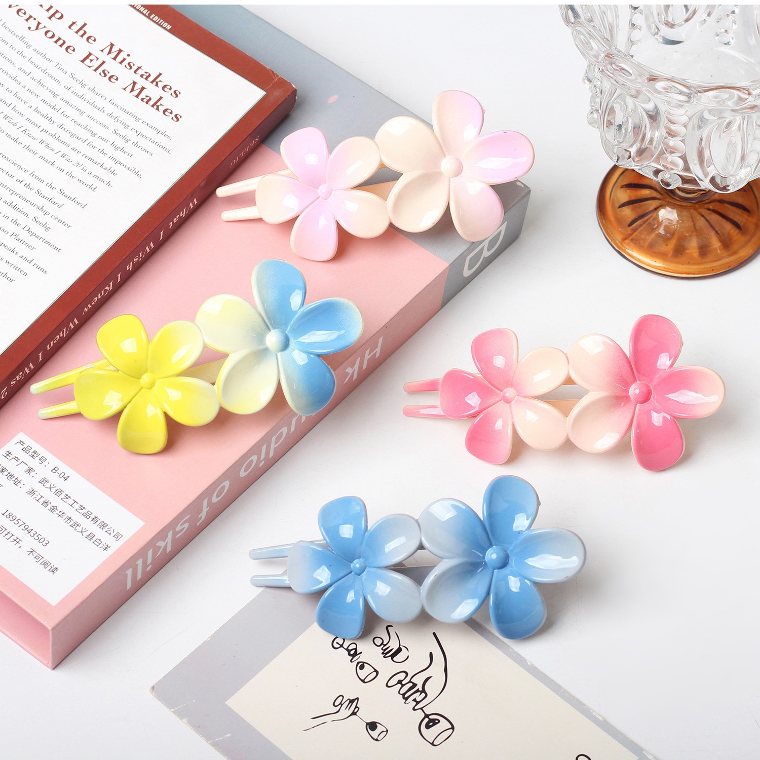 Nuevo alto grado de nuevo cabeza horquilla esmerilado flor updo artefacto temperamento duckbill clip accesorios para el cabello clip tocado para las mujeres