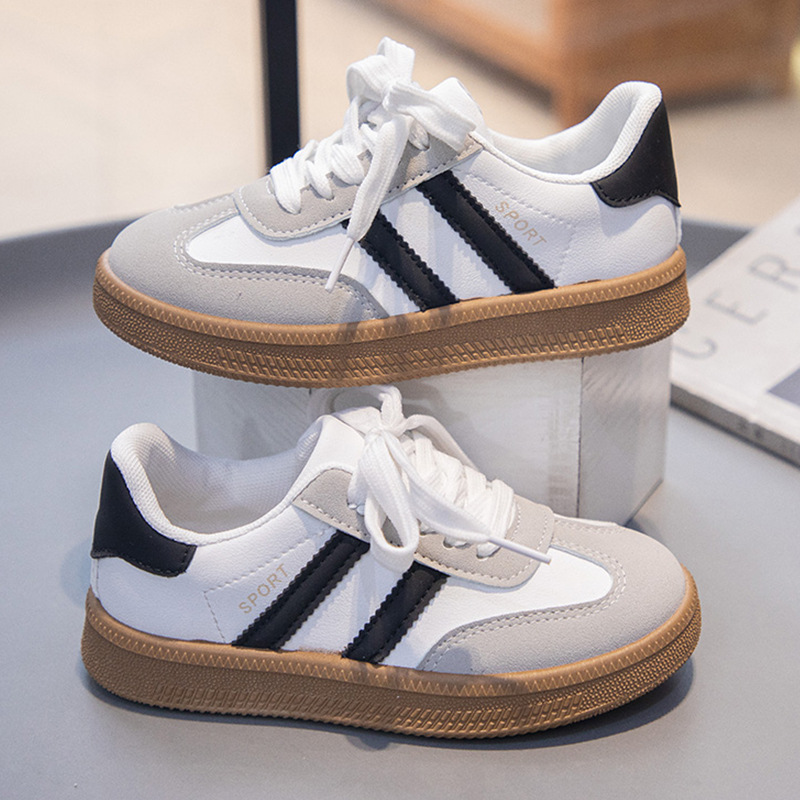 兒童板鞋女童運動鞋春秋季新款網紅學生德訓鞋百搭軟底女孩休閒鞋