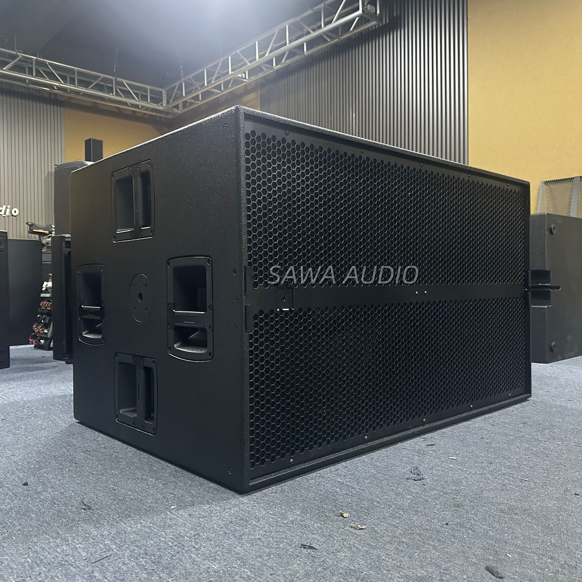 Sistema de Sonido Profesional de Línea de Arreglo, con Dos Subwoofers de 21 Pulgadas, para Exteriores, de Ultra Baja Frecuencia, Alta Potencia, para Actuaciones en Escenario, Refuerzo de Sonido Eficiente