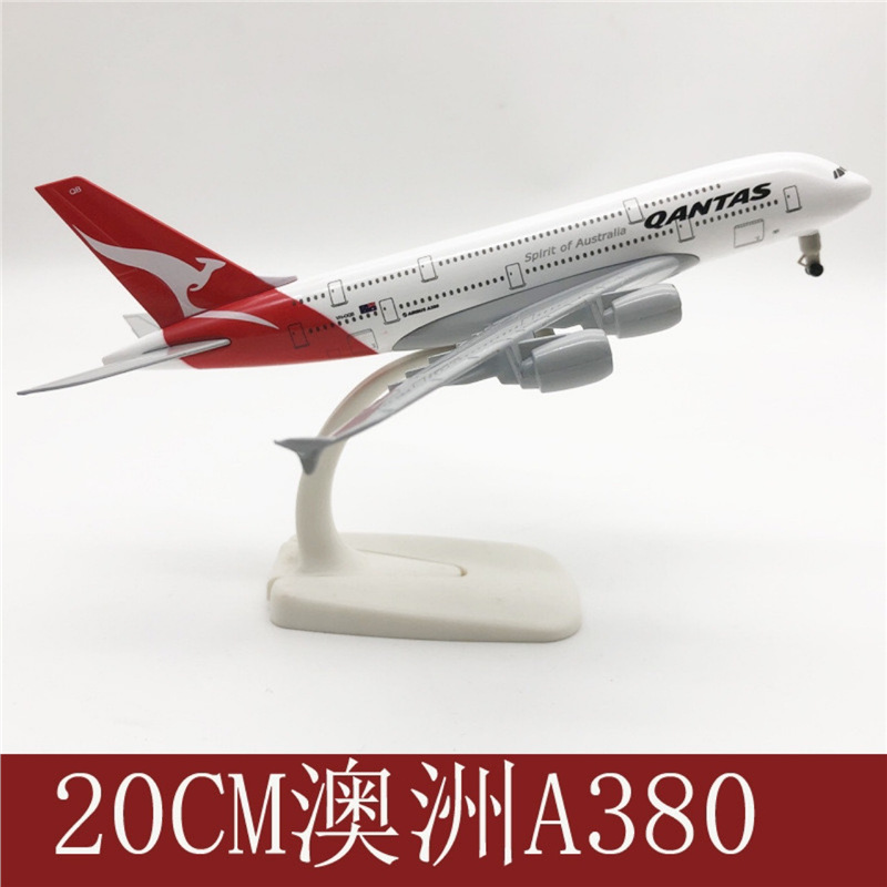 18cm alloy solid aircraft model Australian Kangaroo Airlines A380…
