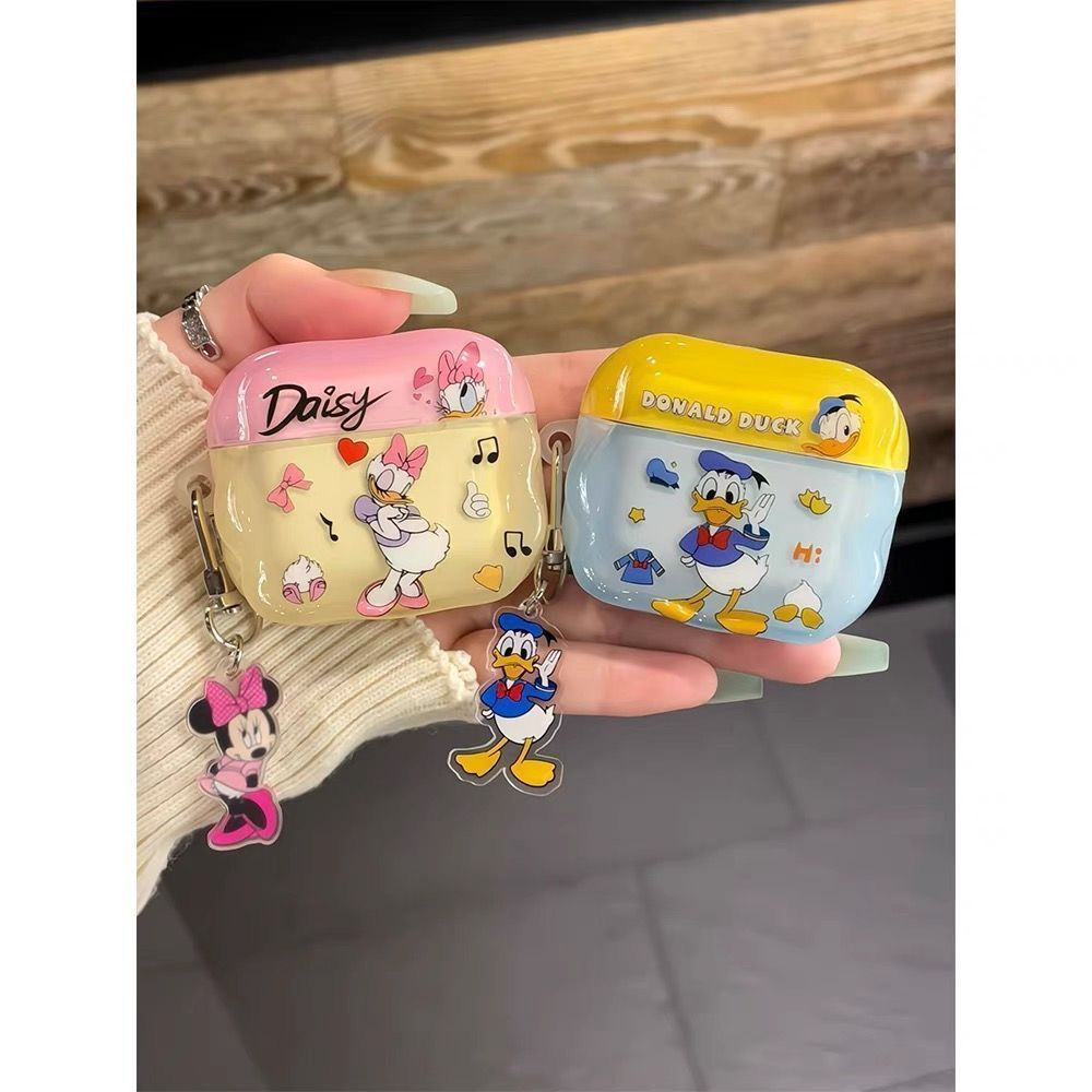 Donald Duck y Daisy AirPod Pro1 generación 2 generación 3 generación 4 generación Apple Bluetooth auriculares cubierta de protección Hua Qiang norte