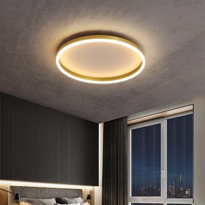 简约风格卧室灯北欧跨境现代小客厅灯led创意圆形书房主卧吸顶灯