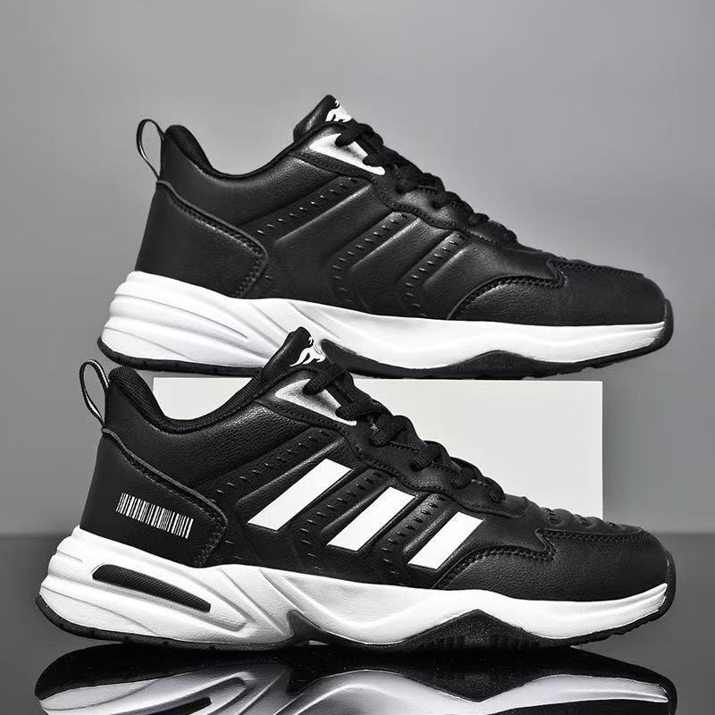 Men's Shoes 2025 New Student White Leather Waterproof Sports Casual Shoes Men's plus size Autumn and Winter Non-slip Running Shoes Men's Shoes 2025 New Student White Leather Waterproof Sports Casual Shoes Men's plus size Autumn and Winter Non-slip Running Shoes