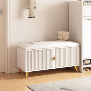 Manufacturer's Stool, Entry Shoe Cabinet, Cushioned Seat, Soft Bag, Home Entrance Storage, Shoe Changing Stool, Door Stool, Light Luxury Shoe Wearing