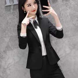 春秋职业装套装时尚女神OL范工作服女士西装面试正装气质小西装