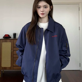 2026美式黑色飞行员夹克男春秋季宽松小众设计感宽松棒球服外套