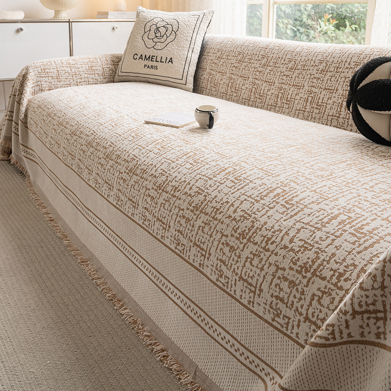 Toallas de sofá 2025 nuevas cuatro estaciones anti-gato rascar cojín de sofá de alta calidad cubierta completa manta de cubierta Schneider