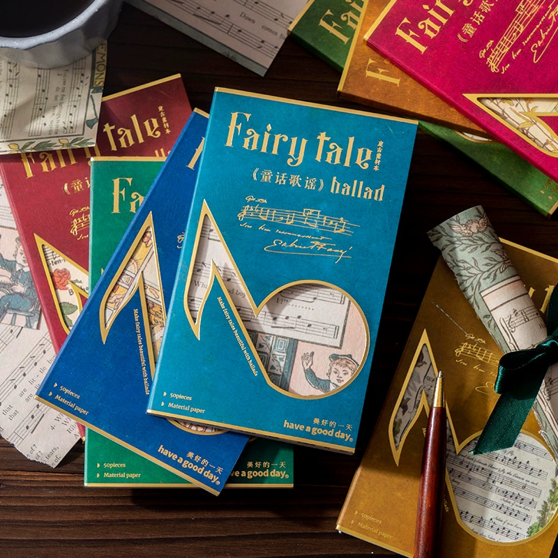 Сказка баллада Серия красивый дневной материал бумага Ретро музыкальный счет ручной счет DIY украшение база наклейка 8