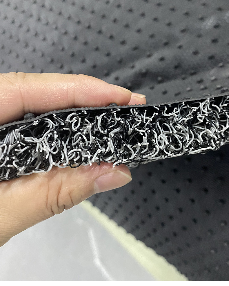 Factory Supply 2.0 Thick Nail Bottom Wire Ring Large Roll Entry Door PVC Plastic Floor Mat Car General Mat Coil